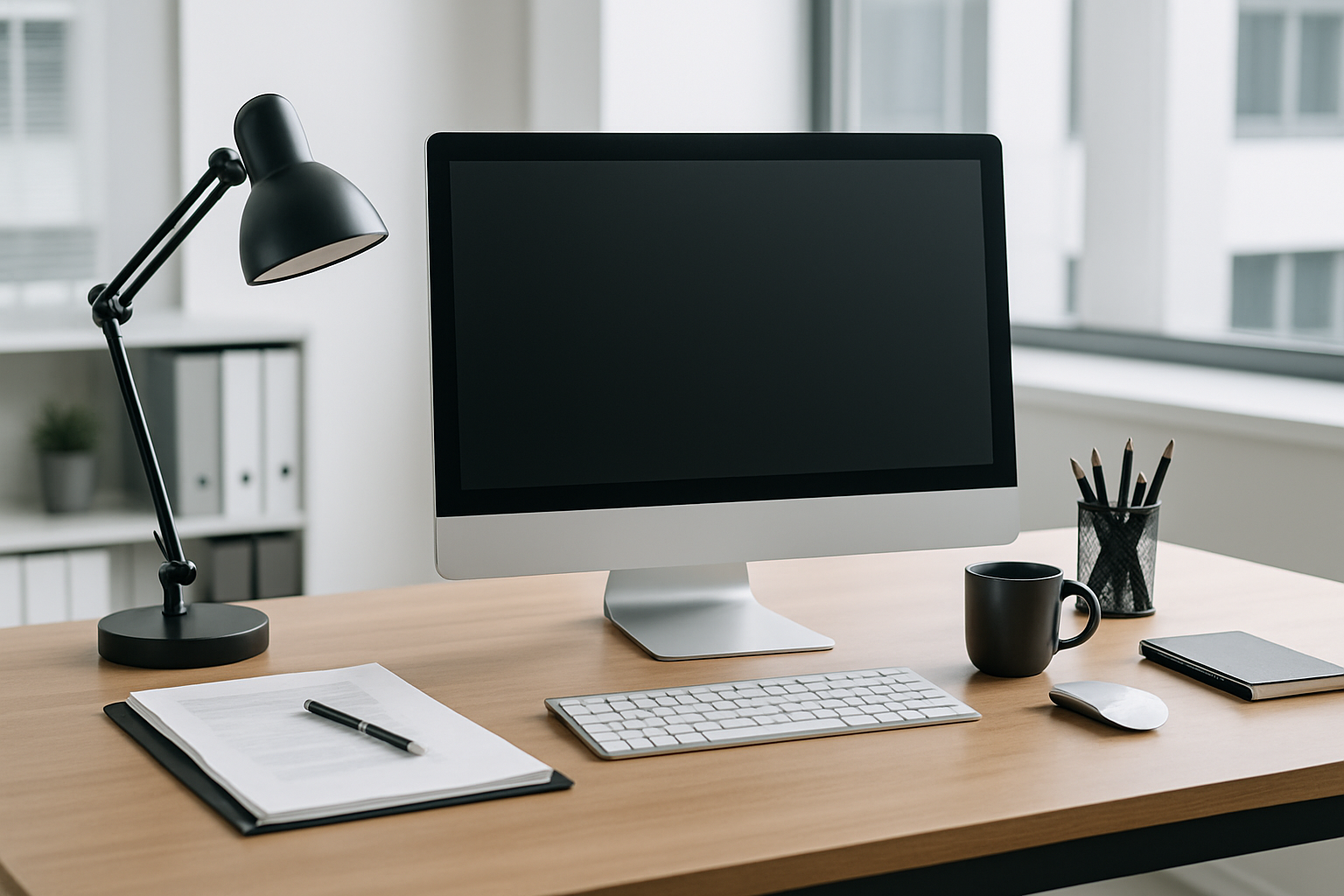 a professional office desk